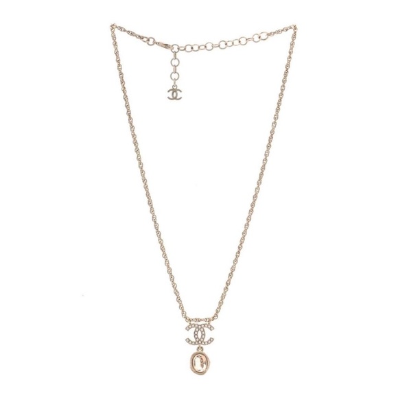 Chanel CC Pearl and pink crystal drop necklace - Picture 10 of 12